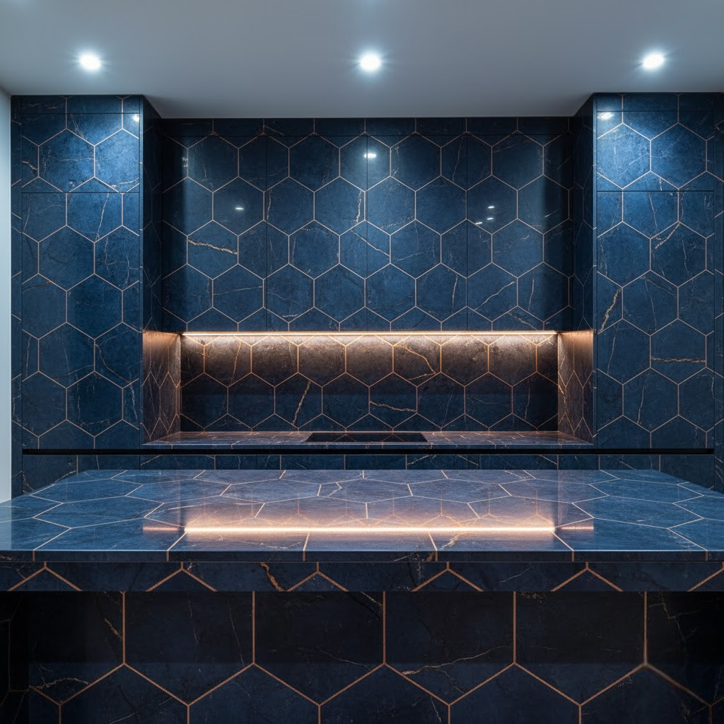 Blue Quartzite Slab View 2